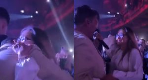 La emotiva reacción de Alba Roversi luego que Guillermo Dávila se acercó para cantarle en su show