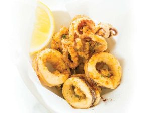 Aros de calamar a la romana