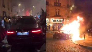 El brutal arrollamiento de hinchas del PSG durante disturbios en París, hay varios heridos