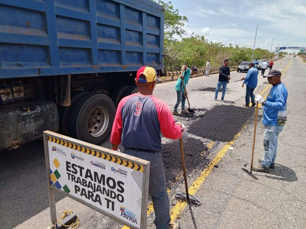 Plan de bacheo aplicará 20 toneladas en Ciudad Orinoco
