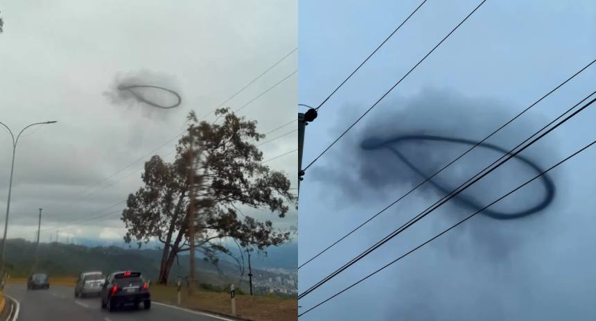 La verdad sobre el extraño aro de humo que apareció en el cielo y fue visto desde la Panamericana y Coche