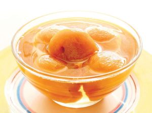 Dulce de duraznos en almíbar