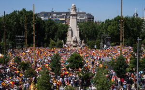 Protestan en Madrid contra el Gobierno de Pedro Sánchez
