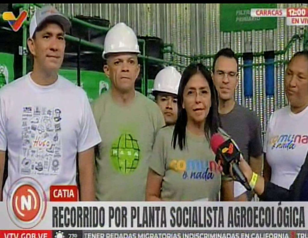 Delcy Rodríguez recorre Planta Agroecológica en Catia