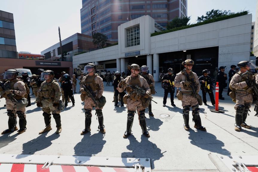 Pentágono retira 700 infantes de Marina de Los Ángeles