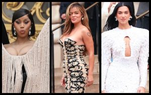 Karol G, Dua Lipa y Cardi B brillan en primera fila del desfile de Alta Costura de Schiaparelli en Paris Fashion Week 2025