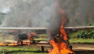 Destruyeron dos narcoavionetas en una pista clandestina del estado Apure