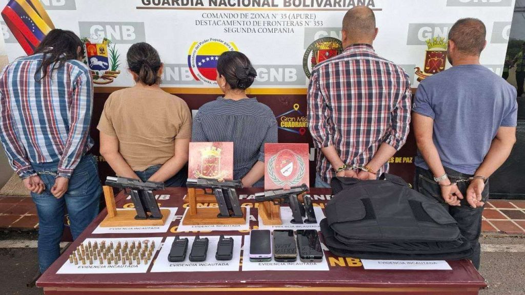Detenidos en Apure cinco colombianos con armas de fuego