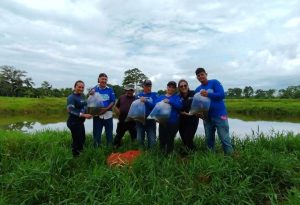 Entregan más de 26 000 alevines de coporo en el Eje Panamericano de Mérida 