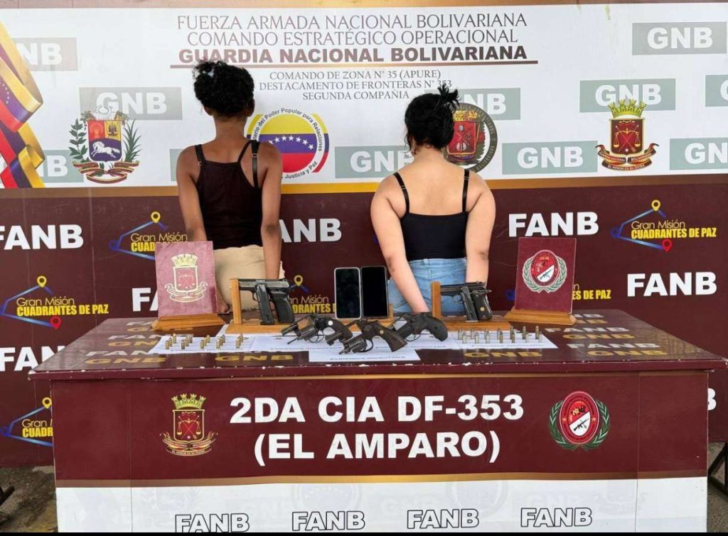 GNB desarticula red de tráfico de armas con dos detenidas en frontera