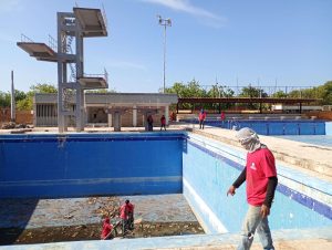 Inició rehabilitación de piscinas en el Polideportivo Parque del Sol