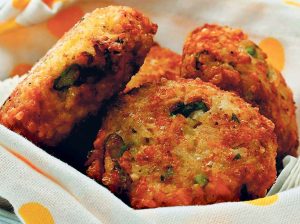 Tortitas de arroz y vegetales