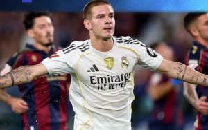 El Real Madrid goleó al Levante con doblete de Kylian Mbappé y el primer gol de Franco Mastantuono