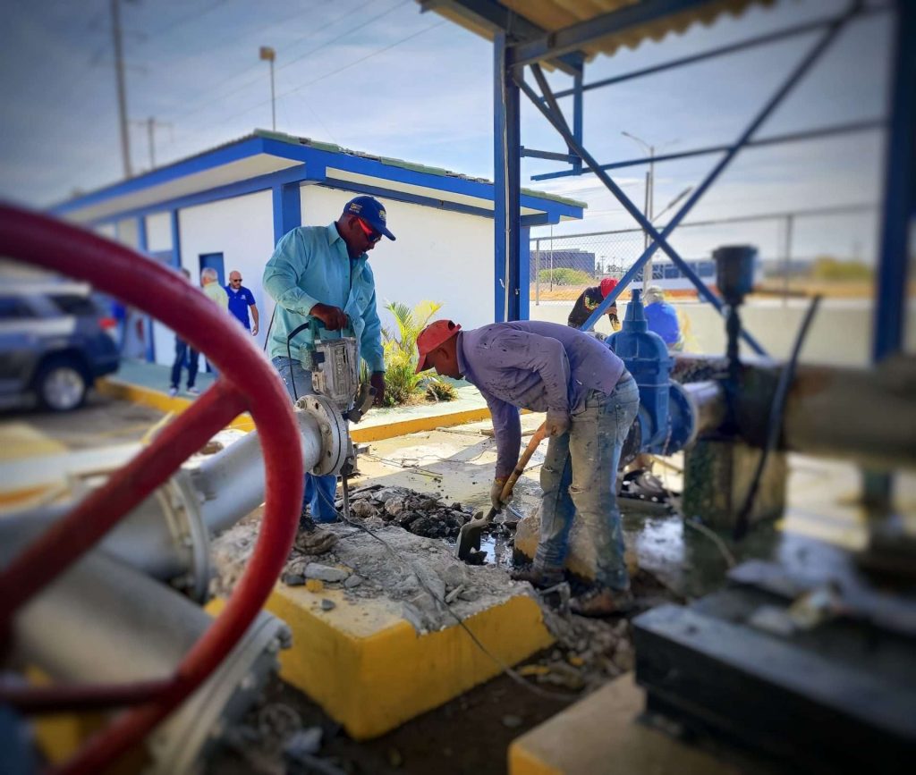 Minaguas rehabilita estación de bombeo Sur en Falcón