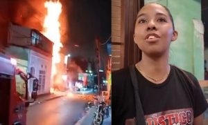 Así reaccionaron personas que comían cerca de la explosión de bombona de gas en Caracas