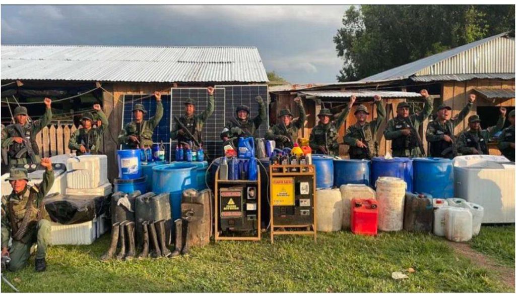 Fanb destruyó base del narcotráfico que funcionaba en finca apureña