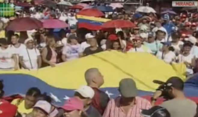 Mirandinos marchan en defensa de la soberanía y en repudio por acciones de Trinidad