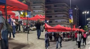 Tras el alboroto que armaron los buhoneros, Sabana Grande se llenó de toldos rojos este jueves 2 de octubre