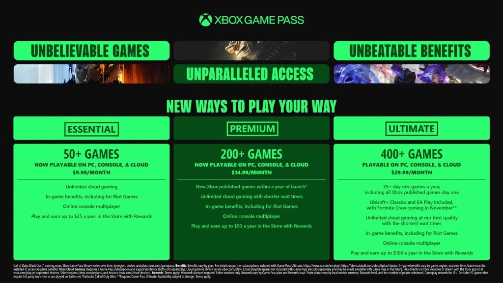 Xbox Game Pass aumentará su precio un 50% y hace cambios en todos sus Tiers Progamers.life 2