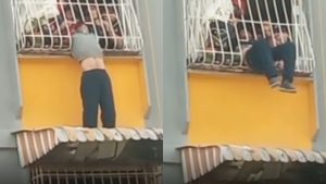 Bomberos lo salvaron a último momento