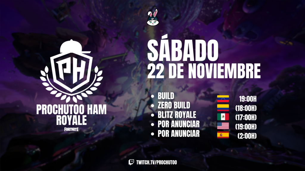 El "Prochutoo Ham Royale" reunirá en Fortnite a más de 100 streamers