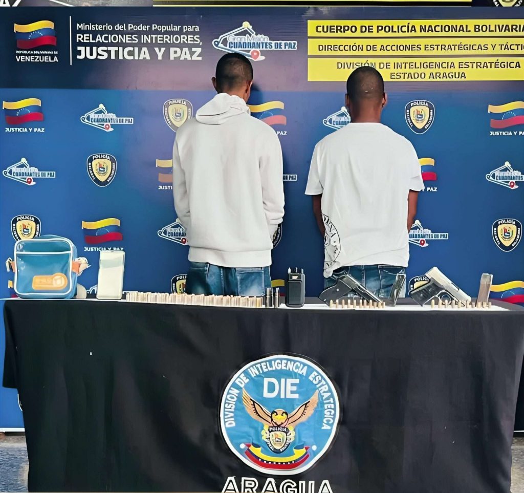 PNB atrapó a dos sujetos en Aragua que portaban 173 municiones