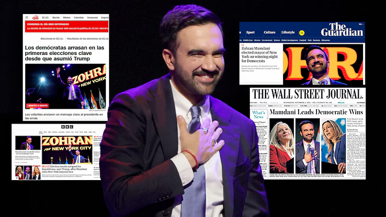 Así reseñaron los medios del mundo el triunfo de Zohran Mamdani en la alcaldía de Nueva York