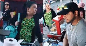 Le destruyeron el puesto de comida a un venezolano en plena calle y todo quedó grabado