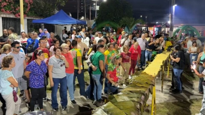 La hallaca de 33 metros de largo que hicieron en Trujillo