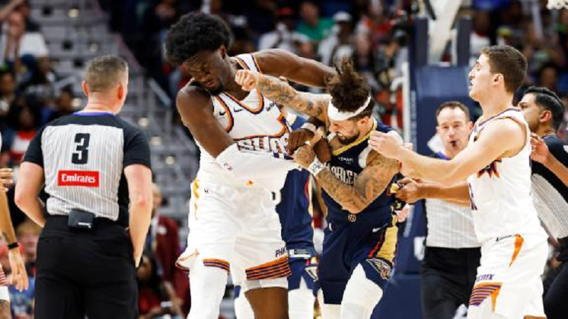 La salvaje pelea en la NBA que da que hablar por la diferencia de estatura entre dos jugadores