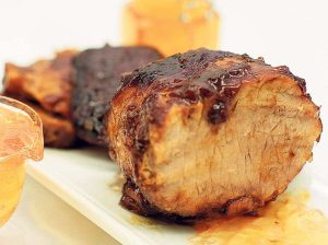 Lomo de cerdo con delicada de guayaba