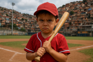Una mamá en el campo de pelota viendo cuando el juego deja de ser juego