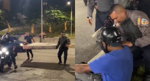 Unidad de transporte pierde un colchón en plena autopista Francisco Fajardo causando accidente