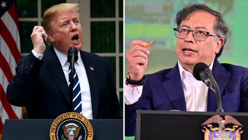 Donald Trump responde a Gustavo Petro, lo tilda de 'enfermo' y no descarta una operación militar en Colombia