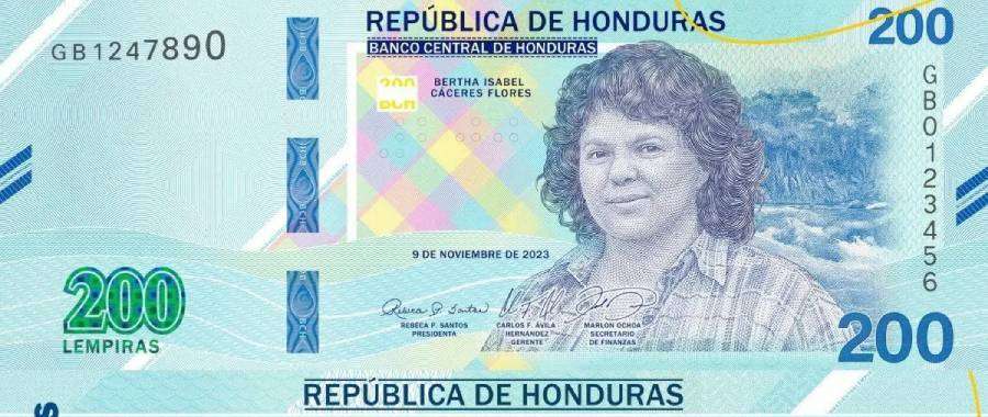 Honduras emite billete de 200 lempiras en honor a la heroína Berta Cáceres