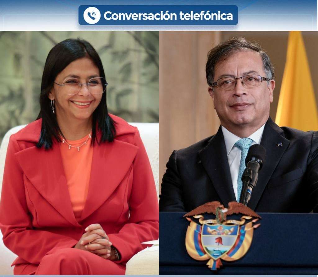 Delcy Rodríguez se reunirá con el presidente de Colombia, Gustavo Petro