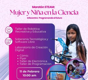 Infocentro impulsa Maratón Steam “Mujer y Niña en la Ciencia”