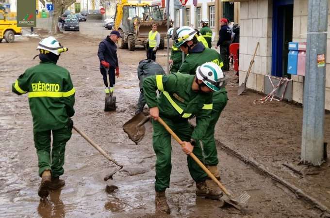 Portugal despliega 1.641 militares en 41 municipios afectados por temporales