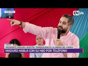 Presidente Nicolás Maduro conversa por teléfono con su hijo