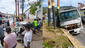Cisterna se quedó sin frenos, un motorizado falleció en el sitio