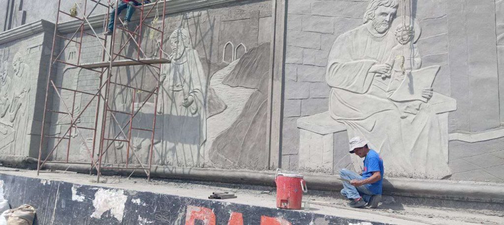 Con escultura de alto relieve exponen vida de San José en Barquisimeto