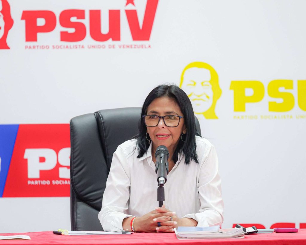 Delcy Rodríguez se reúne con la Dirección Nacional del Psuv previo a la Consulta del 8M