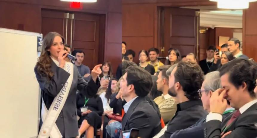 El incómodo momento de Fátima Bosch en Harvard cuando le preguntaron si devolvería la corona del Miss Universo