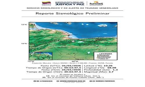 Fuerte temblor se sintió en varios municipios de Carabobo