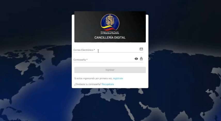 Cancillería venezolana habilita emisión de visas para extranjeros en línea