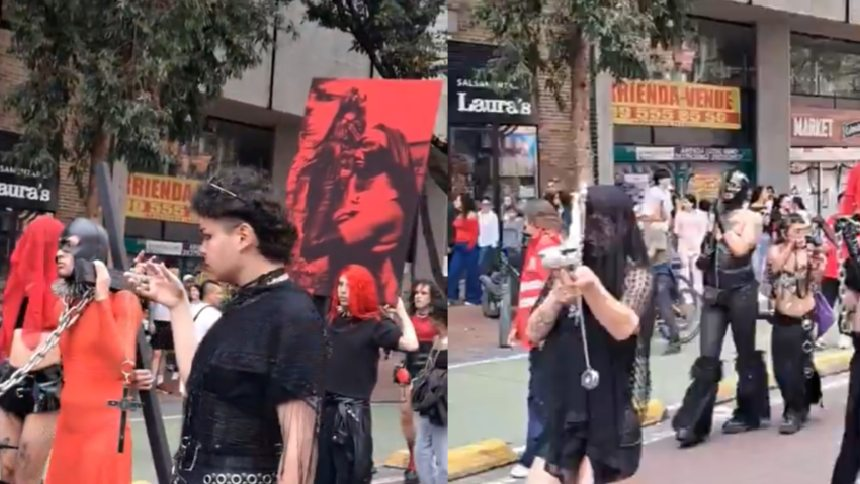 Grupo de 'satánicos' causó polémica en Colombia tras irrumpir en una misa católica durante Semana Santa