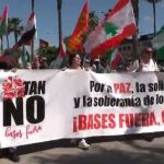 Protestan en España contra las bases de EEUU y guerras en Asia Occidental