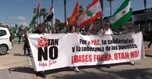Protestan en España contra las bases de EEUU y guerras en Asia Occidental