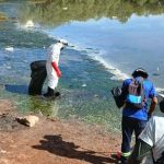 Voluntarios retiran 1,3 toneladas de desechos de laguna en Lechería