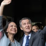Alberto Núñez Feijóo recibió a María Corina Machado